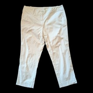 Ann Taylor Bone Stretch Midrise Capri Length Pants. Women's 10.